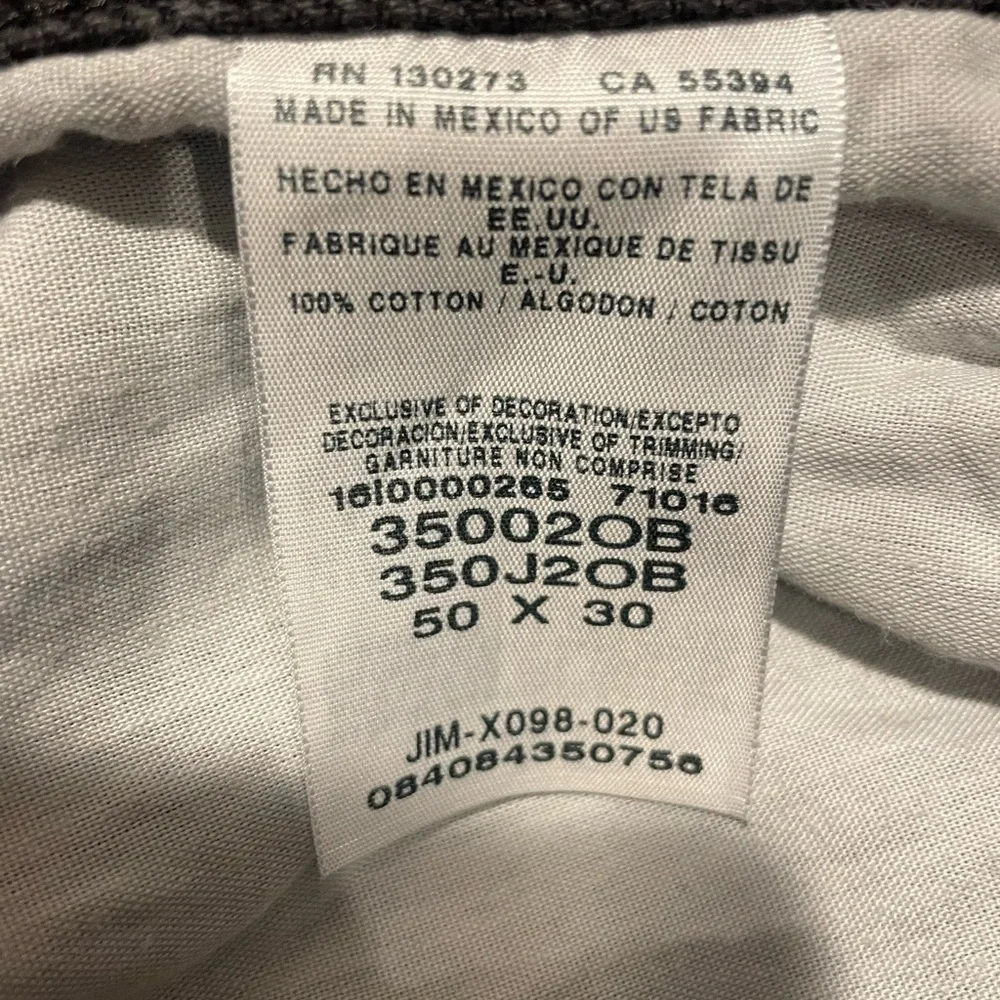 Wrangler Rugged Wear Black Denim Jeans Mens Size 50x30 100% Cotton - Picture 9 of 10